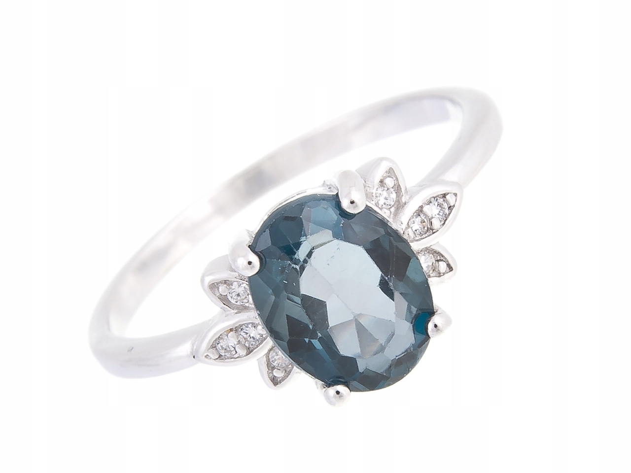 Stříbrný Prstýnek Prsten Vel 26 London Topaz Přírodní