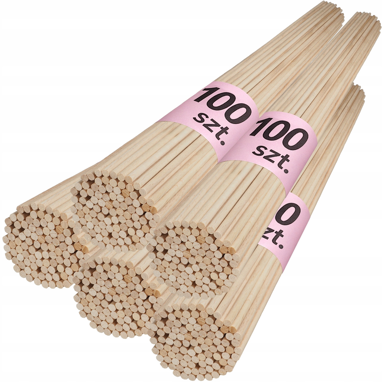 Hrubé tyčinky na cukrovou vatu Bukové tyčinky Kulaté 53 cm 500 ks