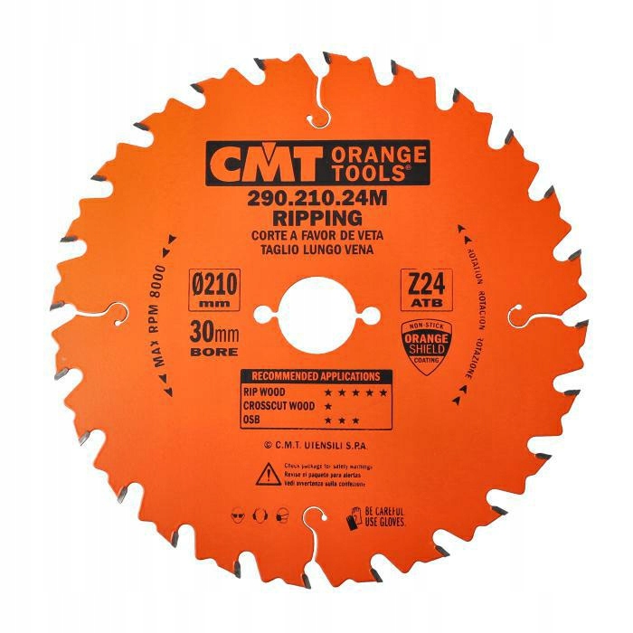 CMT PIŁA TARCZOWA 210 X 30MM 24Z DO CIĘCIA DREWNA