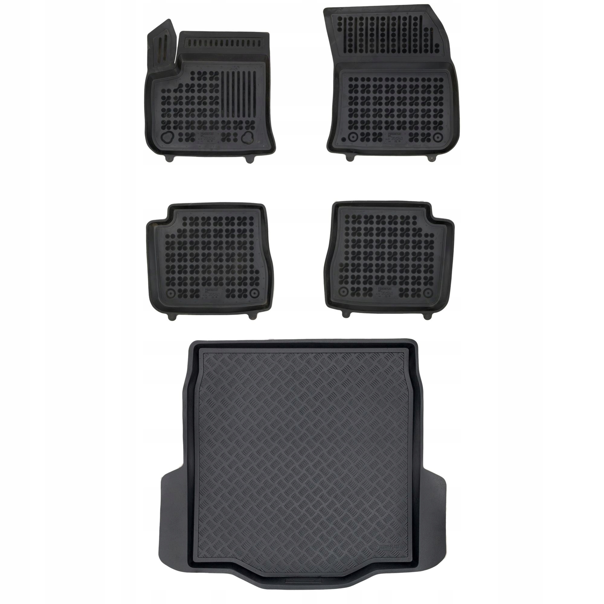 Sada čiernych kobercov plastová rohož pre Citroen e-C4X od roku 2023