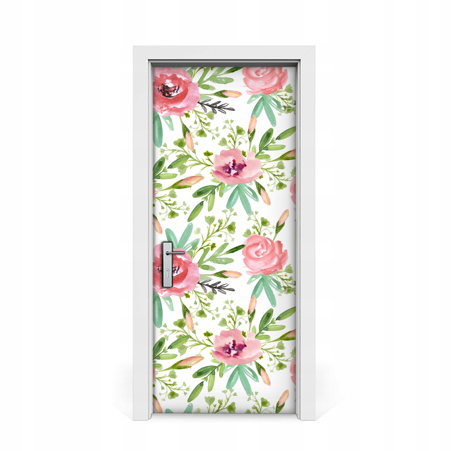 

Naklejka na drzwi okleina Malowane maki 85x205