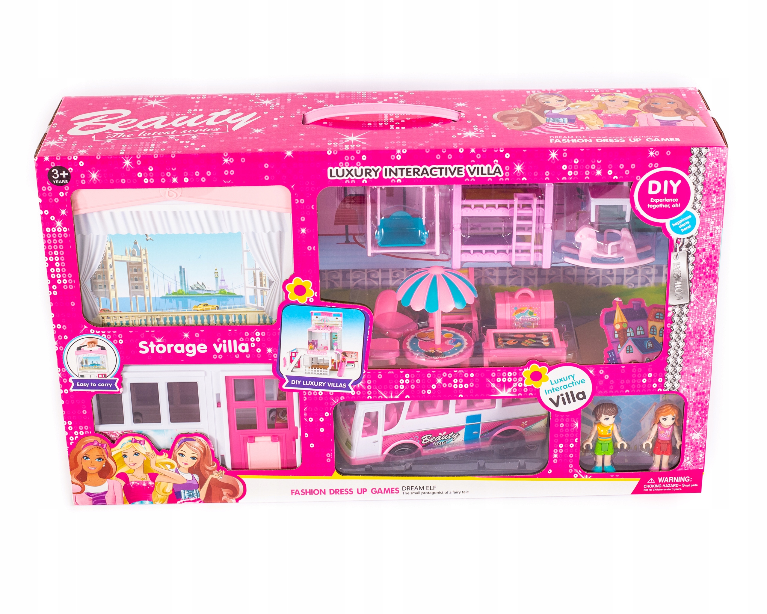

Domek Dla Lalek w walizce Autobus Meble Willa Maxi