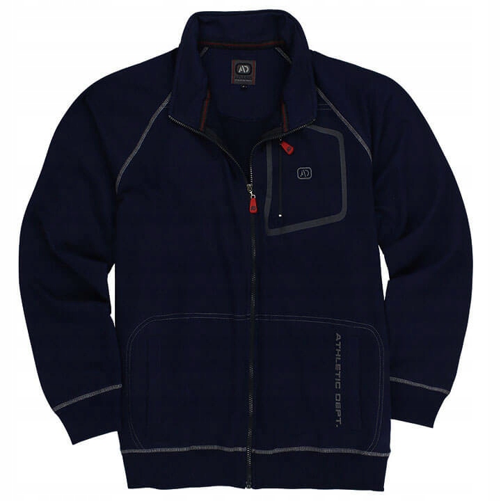 Duża bluza rozpinana ze stójką męska Adamo Manuel 159804 360 Ny 5XL