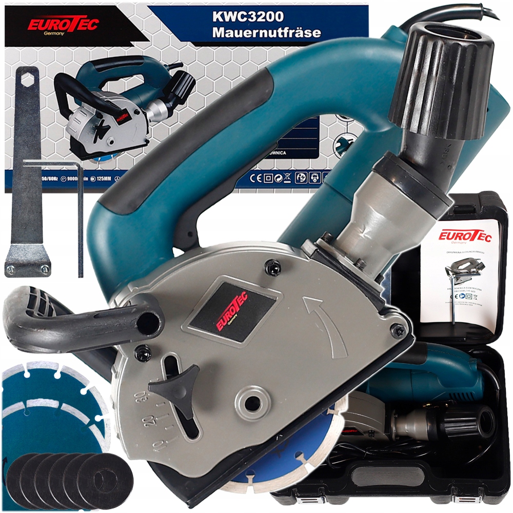 Bruzdovačka Na Betonu 2 Kotouče Kufr 3200W 125MM 3CM Regulace Na Brázdu