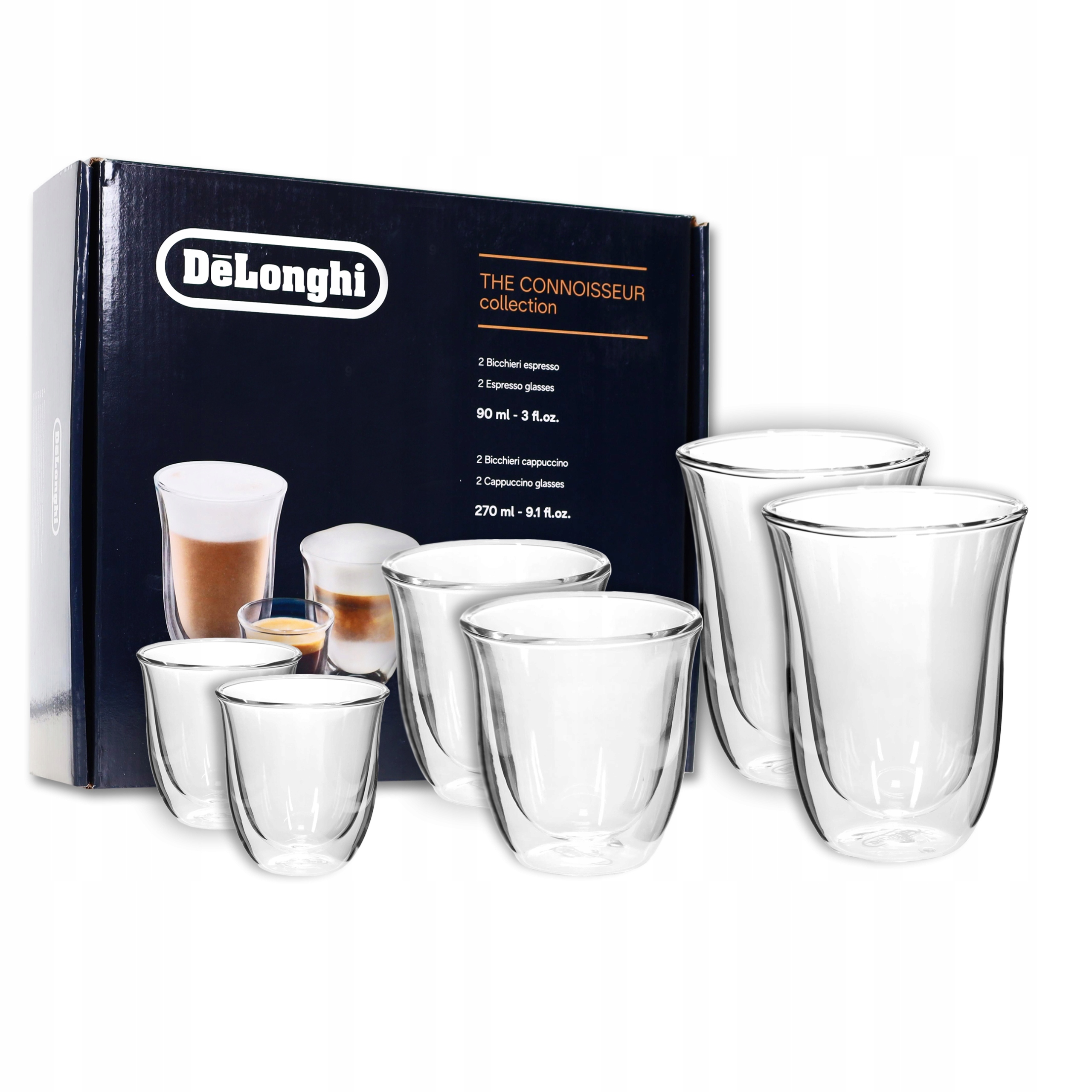 

Filiżanki Szklanki do espresso DeLonghi 6szt.