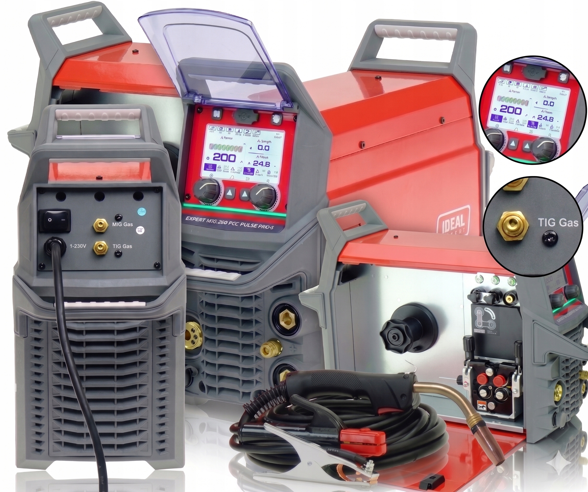 Spawarka Inwertorowa Migomat Półautomat Spawalniczy Mig Mag Tig 200 A Ideal
