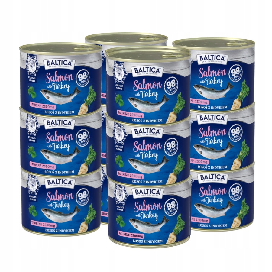Baltica Excellent Salmon With Turkey Indyk Z Łososiem 12x185g