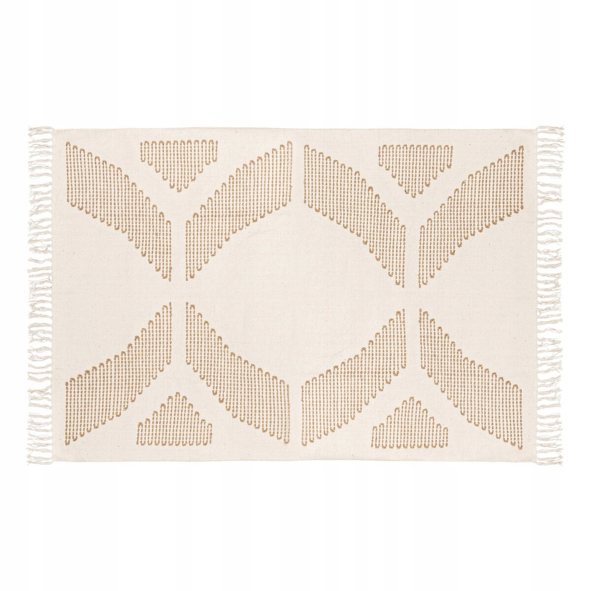 Koberec plochý Béžový Vzorky 120x180 cm Bavlněný Koberec Koberec Běhoun Boho