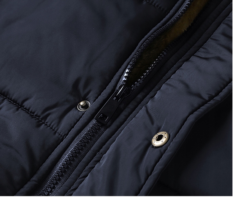 KURTKA MĘSKA ZIMOWA PARKA DŁUGA PŁASZCZ Z KAPTUREM OCIEPLANA GRUBA CIEPŁA Długość całkowita 77 cm