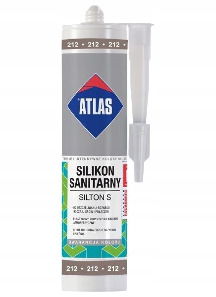 ATLAS 212 Silikon Sanitarny - Szarobrązowy