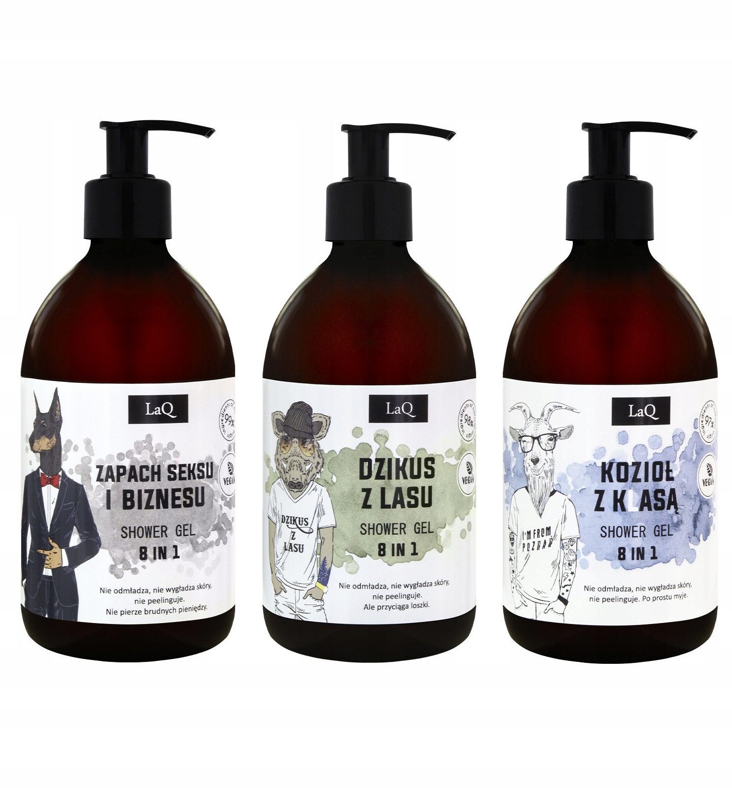 LAQ ZESTAW MĘSKICH ŻELI p/PR DOBERMAN/DZIK/KOZIOŁ