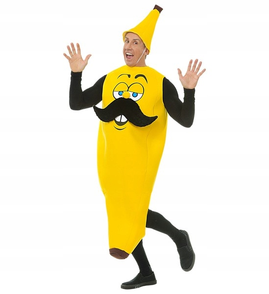 Kostým Mr. Banana Pan Banan S Knírem, Univerzální, univerzální