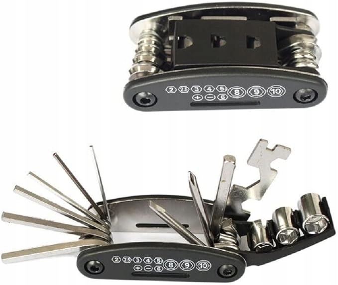 Multitool Zestaw Kluczy Wielofunkcyjnych do Naprawy Roweru 15 w 1