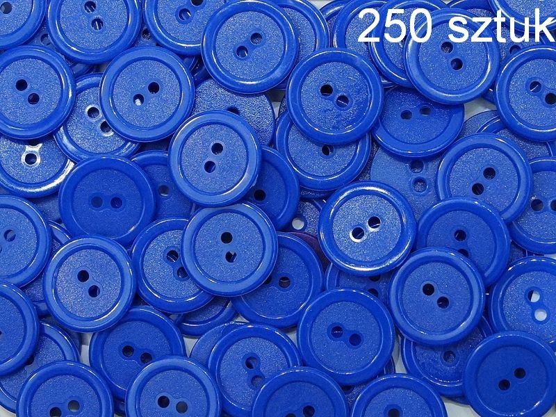 Guziki Plastikowe 20 mm chabrowe paczka 250 szt.