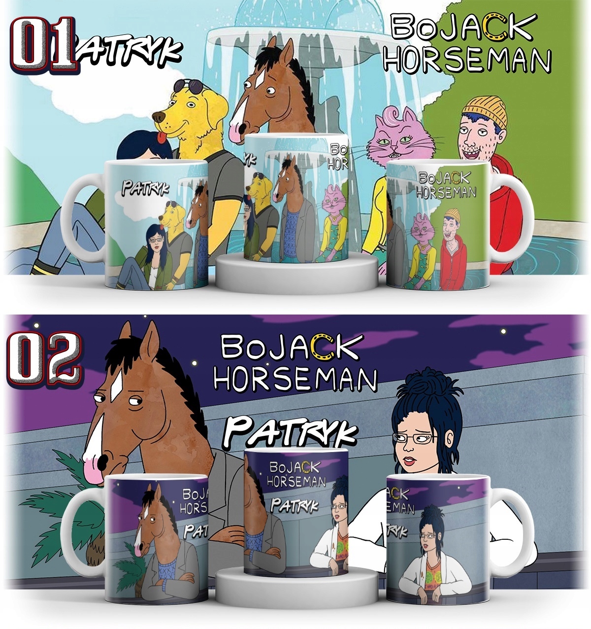 KUBEK BOJACK HORSEMAN + GRATIS KARTONIK Pojemność 330 ml