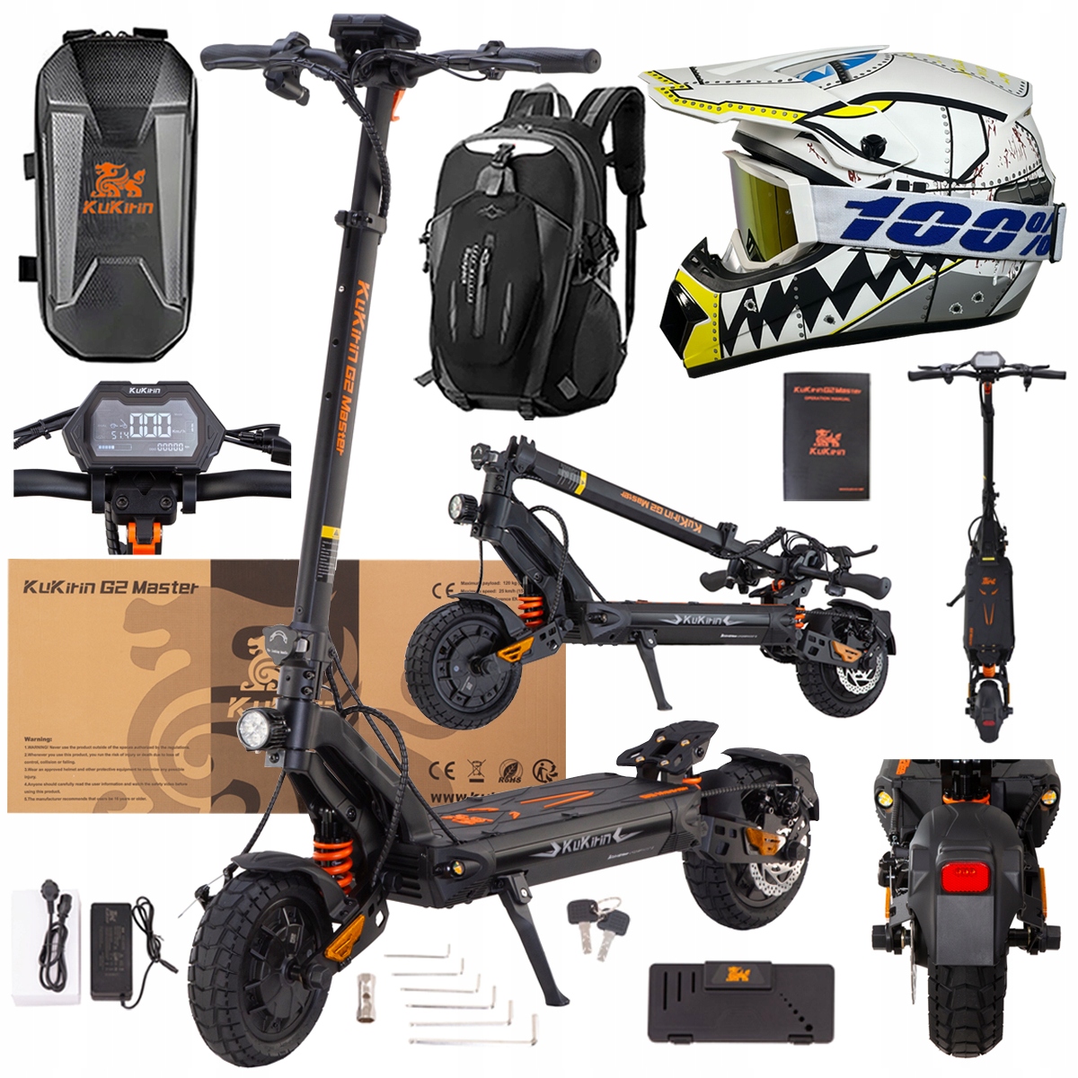 Kukirin G2 Master elektrické vozidlo2000W 52V 20.8AH 70km 60km/h Dárek