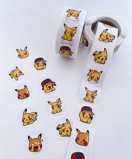 NAKLEJKI 500 sztuk! POKEMON PIKACHU