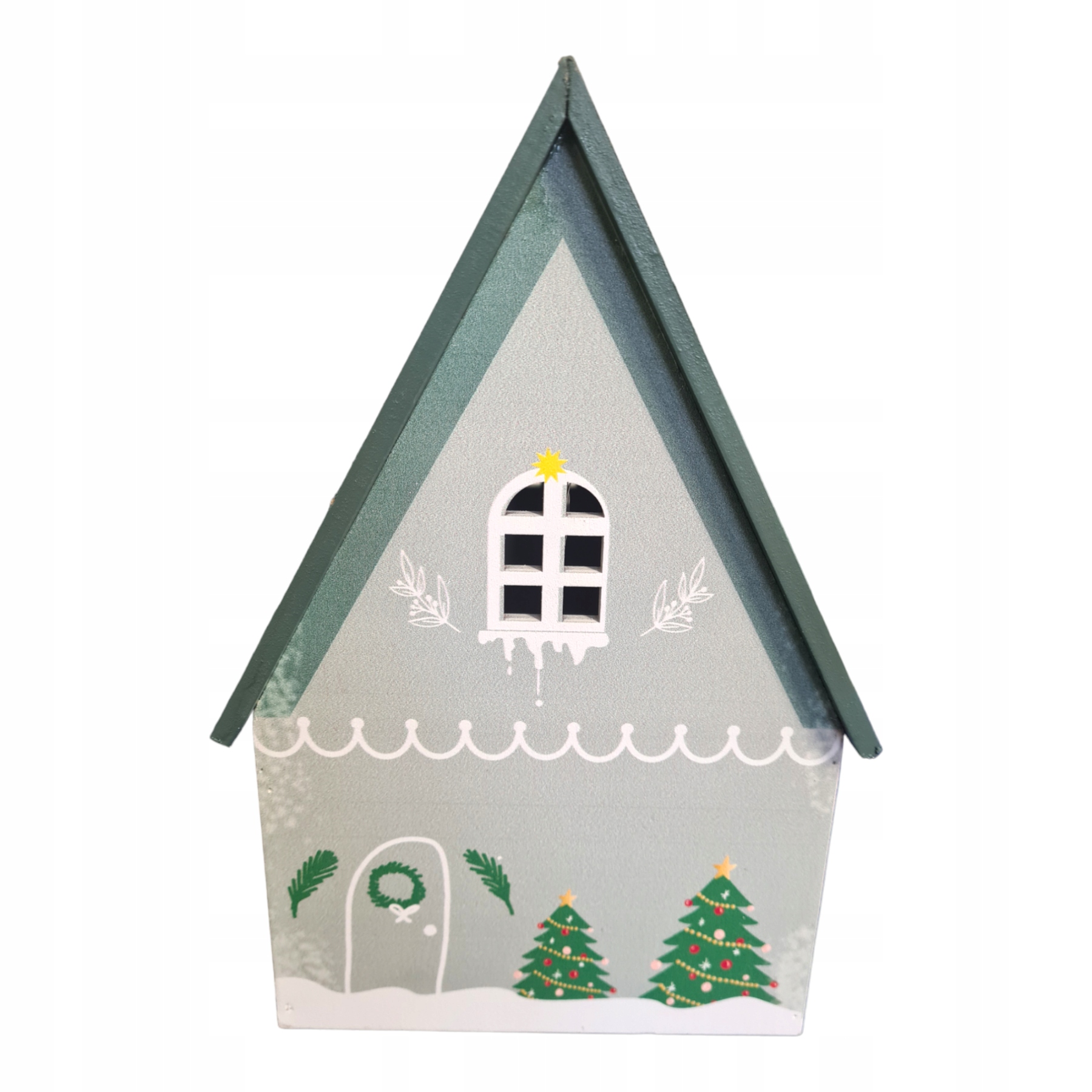 Domek świąteczny drewniany LED