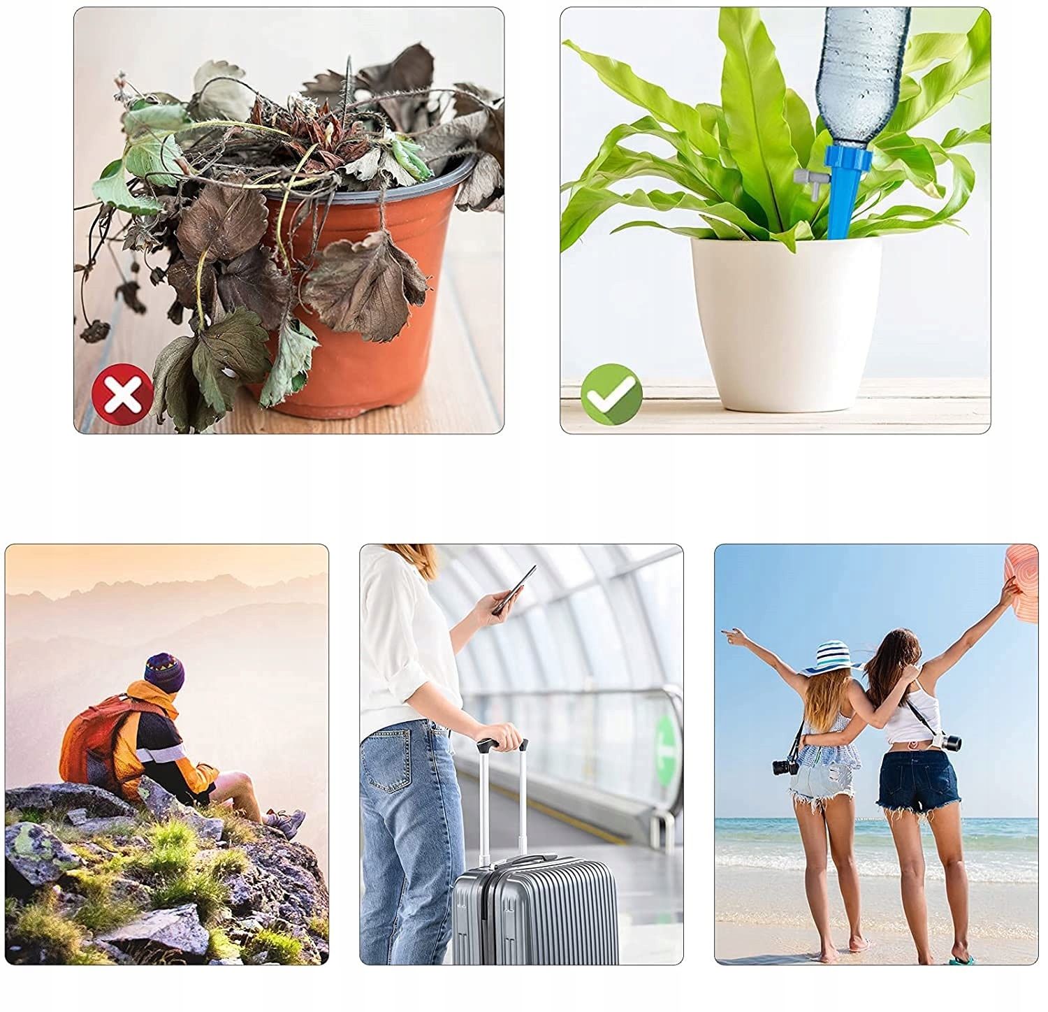 NAWADNIACZ DO KWIATÓW DONICZEK ROŚLIN AUTOMATYCZNY NA BUTELKĘ KROPELKOWY Kod producenta EB147