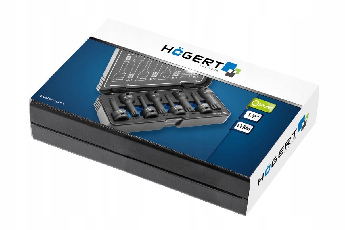 Högert Technik Zestaw kluczy trzpieniowych,udarowych Torx 8szt. 1/2" Kod producenta HT6R002