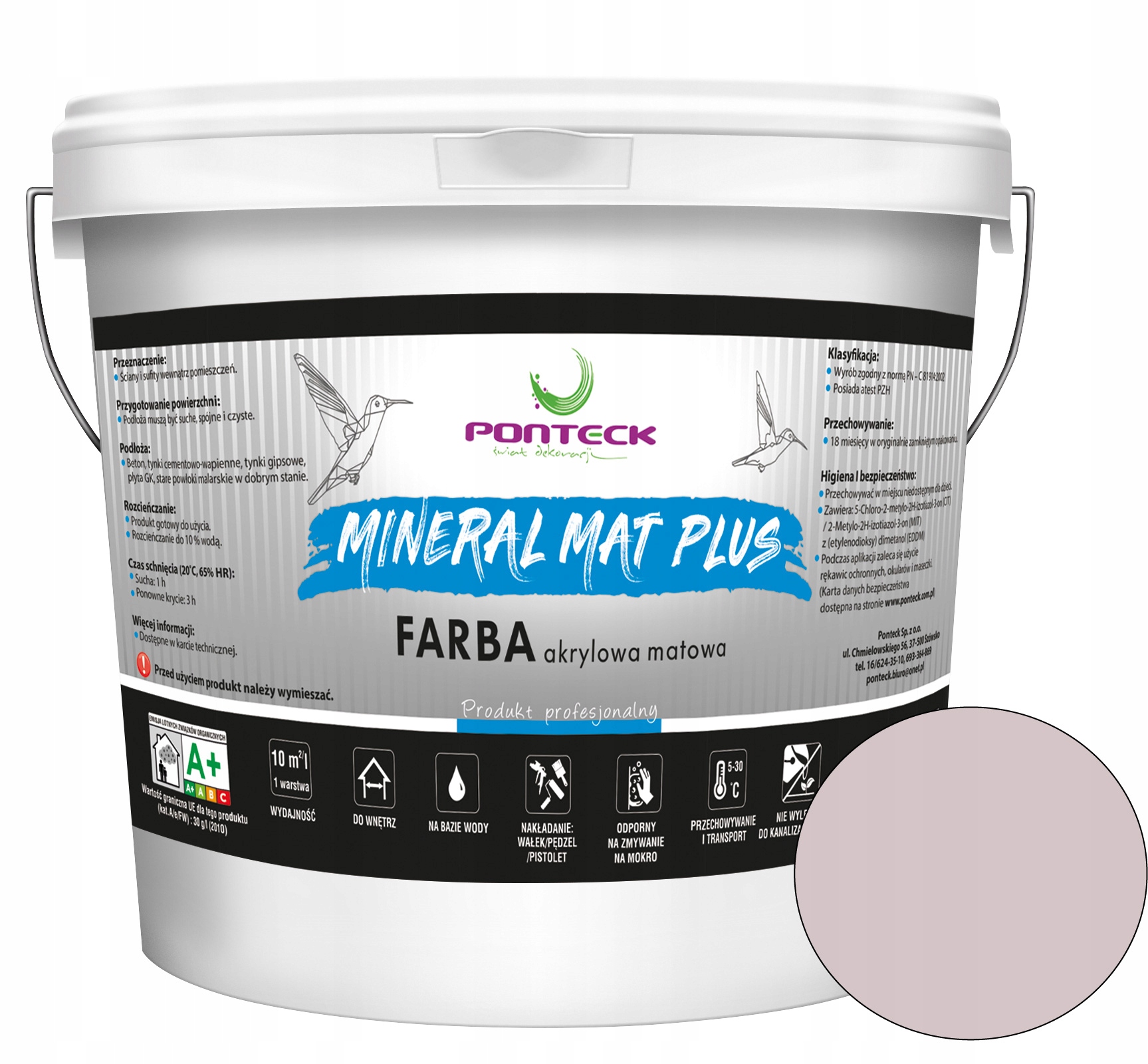 Farba ścienna akryl głęboki mat PONTECK5L wrzosowy