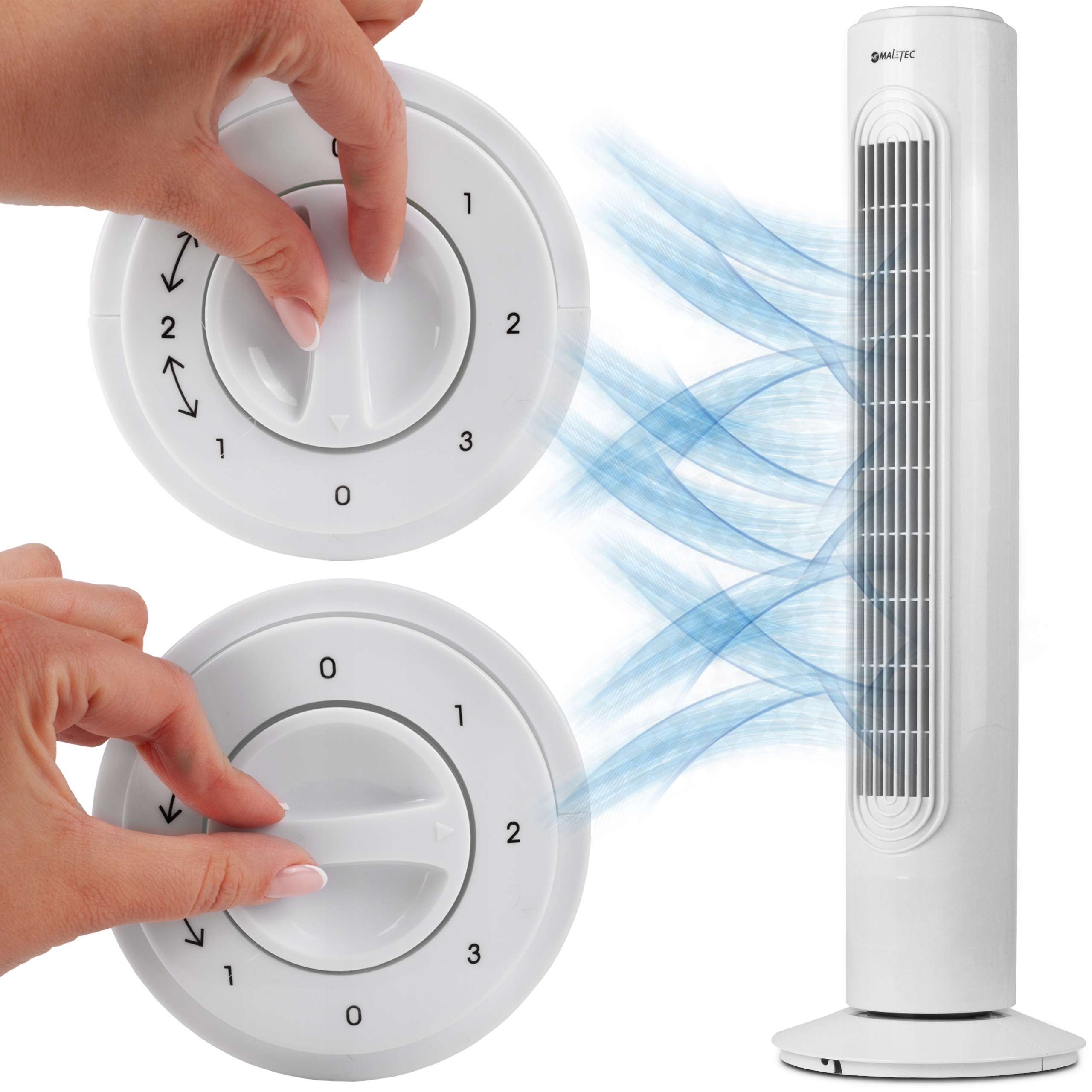 VENTILÁTOR STOJÍCÍ VENTILÁTOR Podlahový SLOUP Celková šířka 12 cm