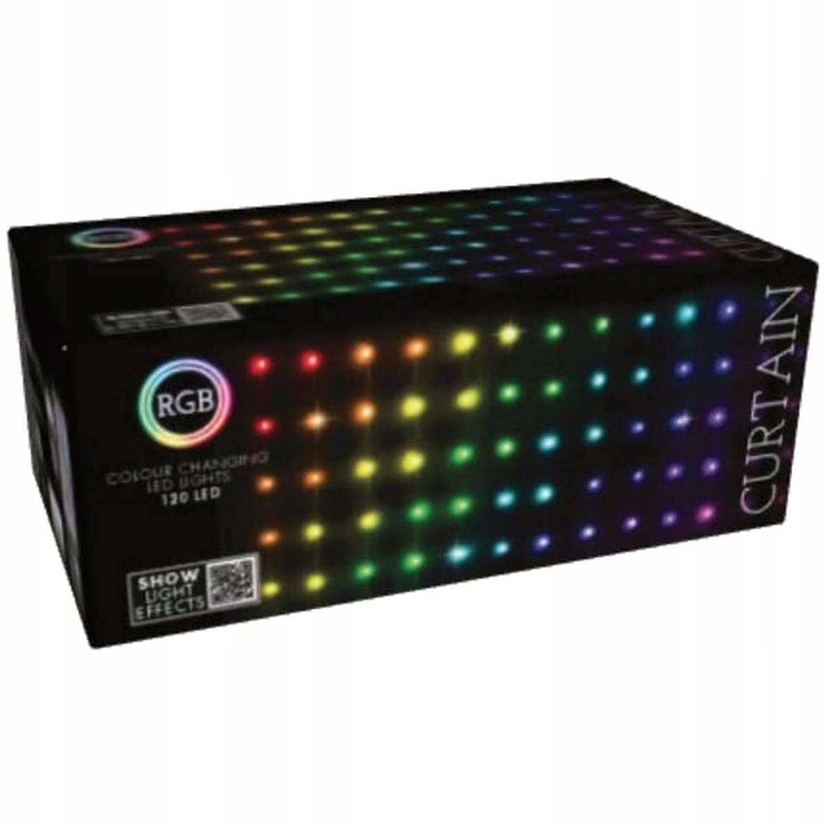 Vánoční Osvětlení Na Stromeček Světelný Závěs 300x60cm 120LED Color Rgb Dálkové Ovládání
