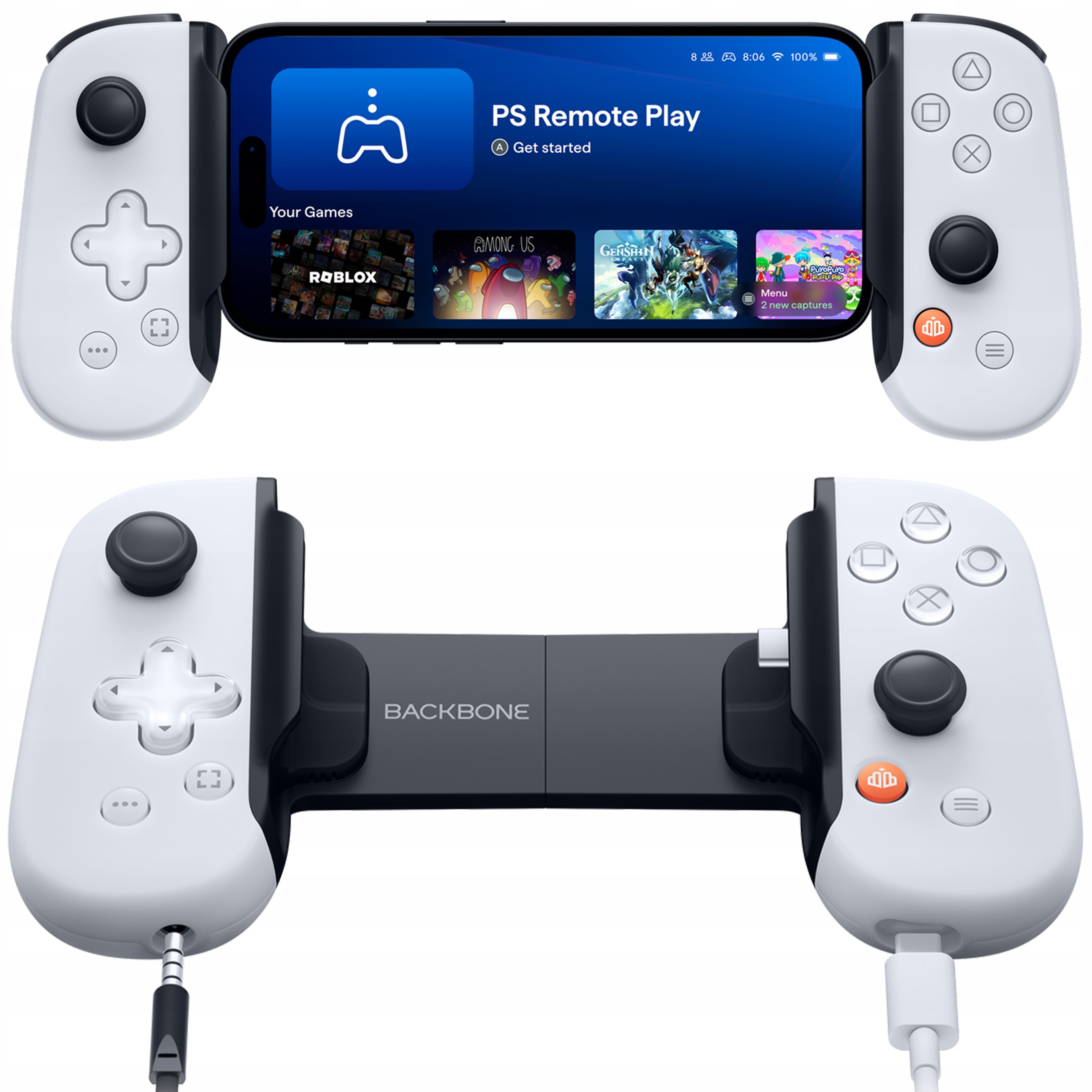 スマホアクセサリー BACKBONE ONE iPhone 15/16 & Android用のUSB-Cモバイルゲーミング