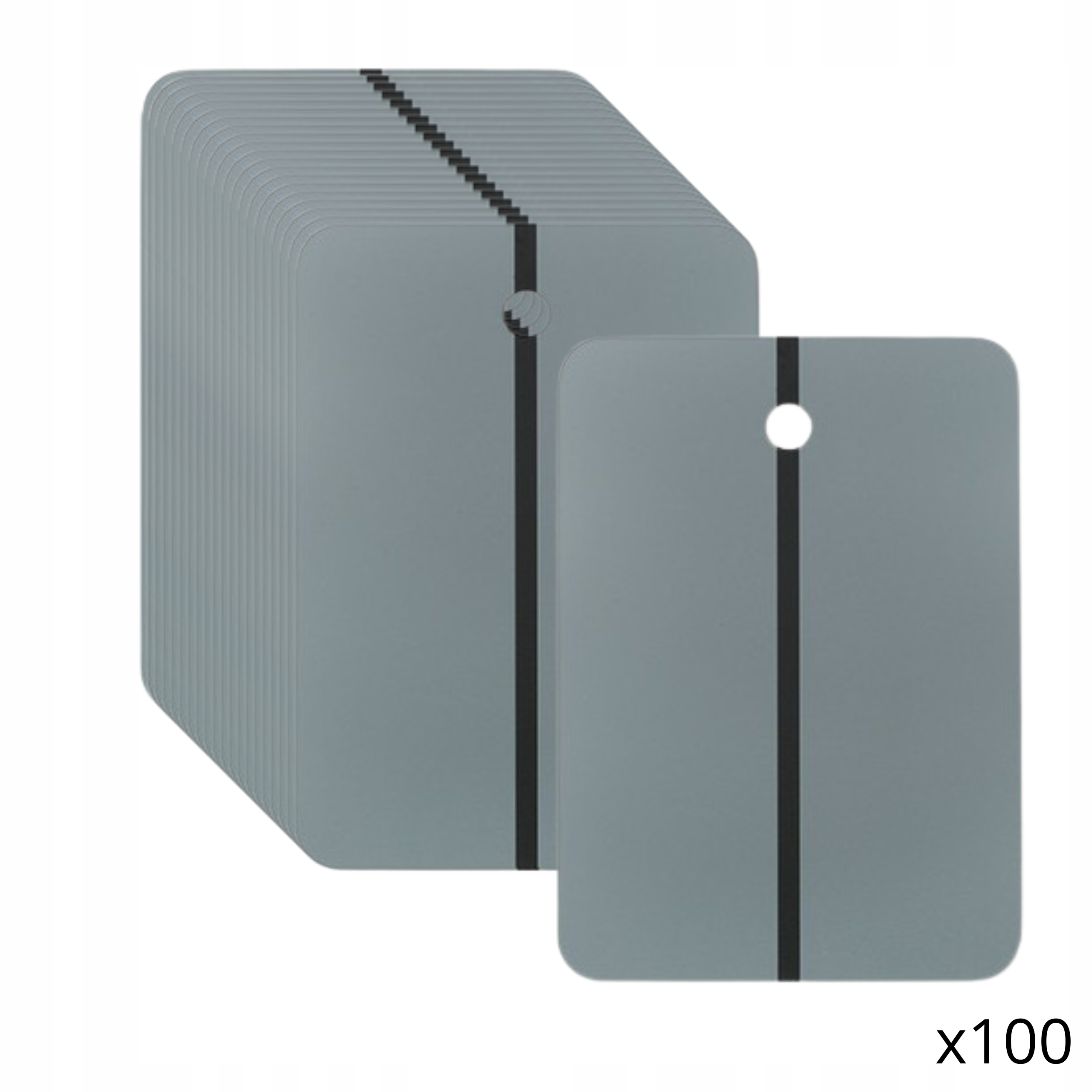 Kovový lakovací panel s stříkací kartou světle šedý 100 kusů