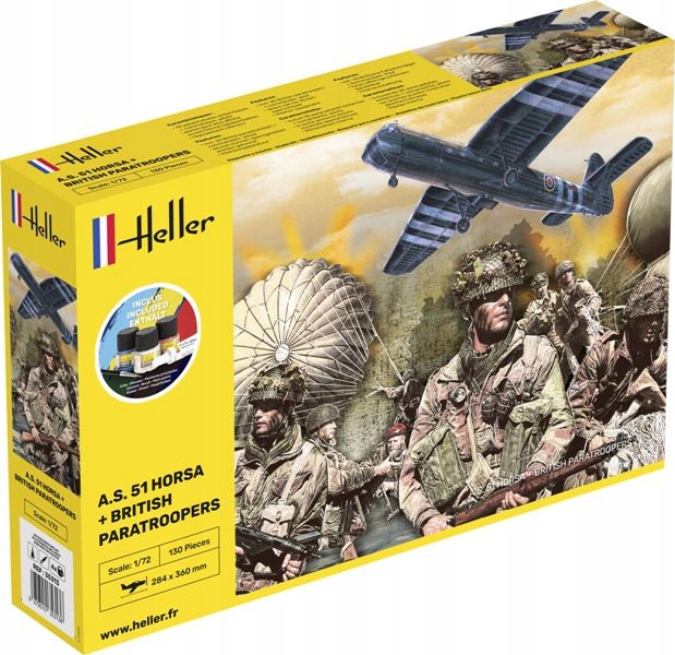 Heller 35313 Starter Set As 51 Horsa British Paratroopers 1:72