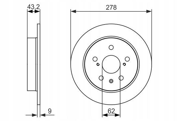 Brzdový Kotouč Suzuki SX4 06- 0986479047 Bosch