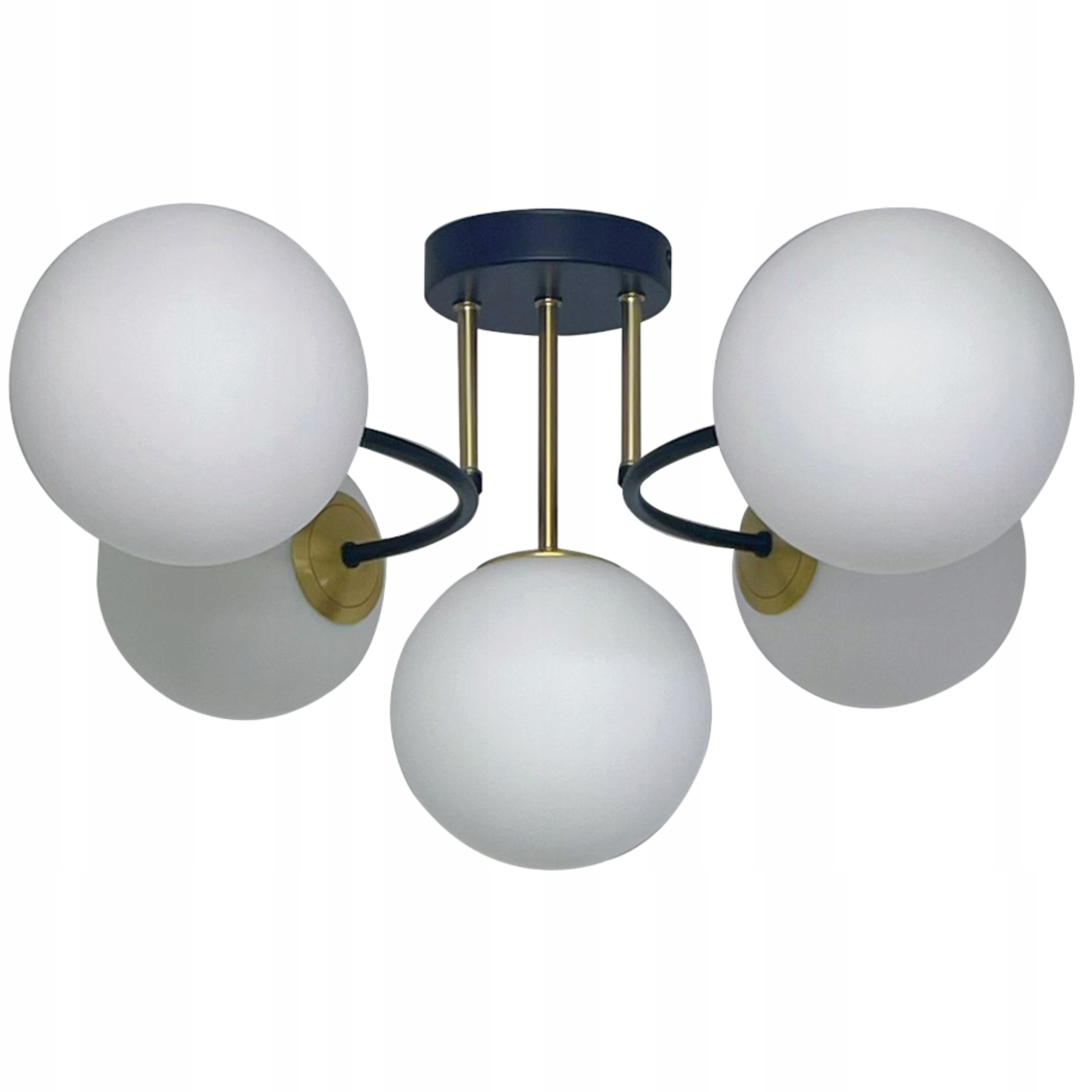 Závěsná Lampa Stropní Lustr Kule černá Moderní Led mléčná