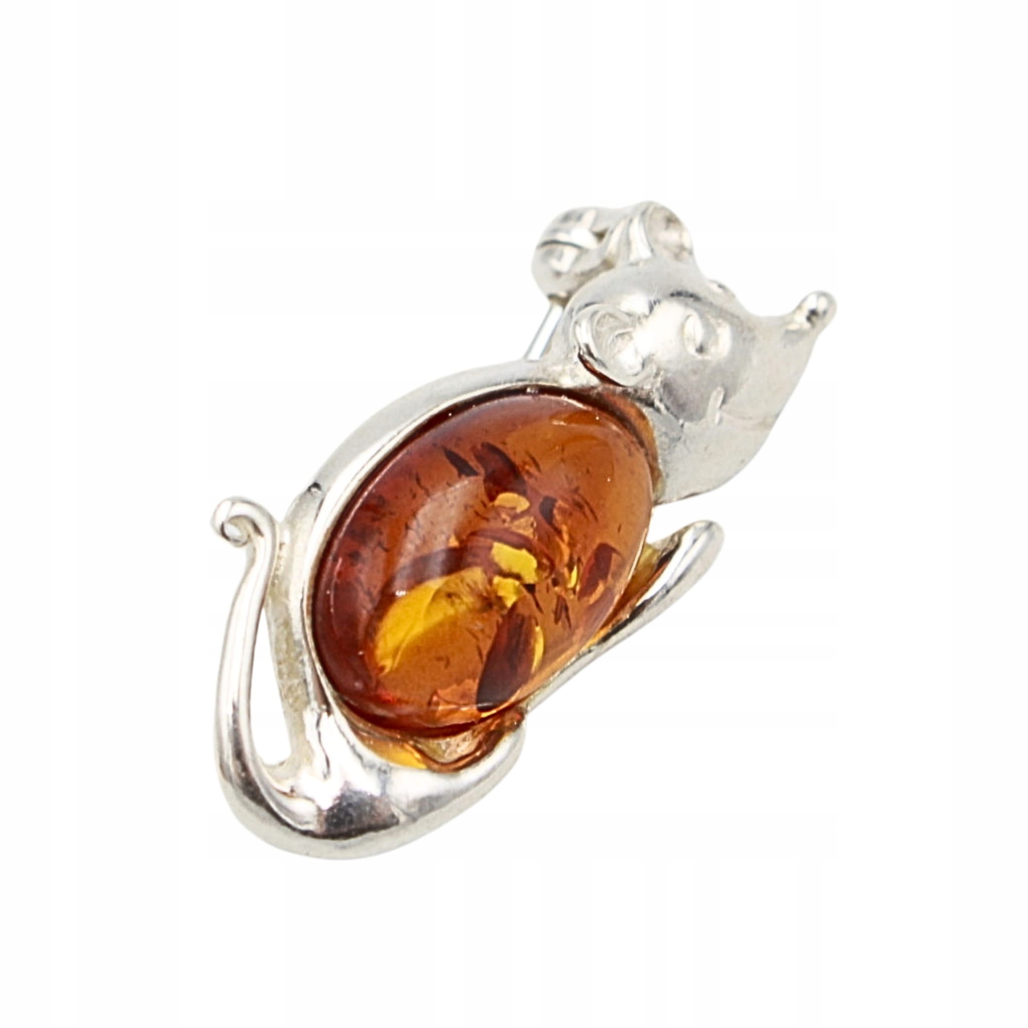 Myš Brož S Jantarem myška SREBR0 925 jantarová