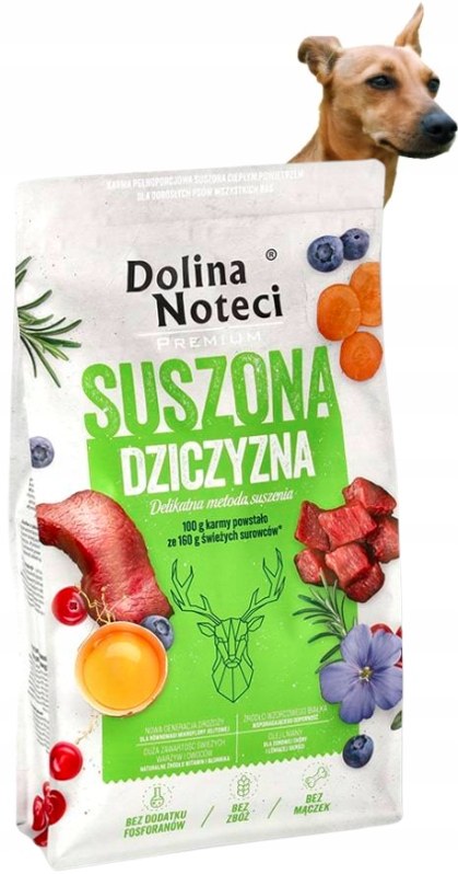 Dolina Noteci Premium suszona sucha karma dla psa Dziczyzna 9 kg