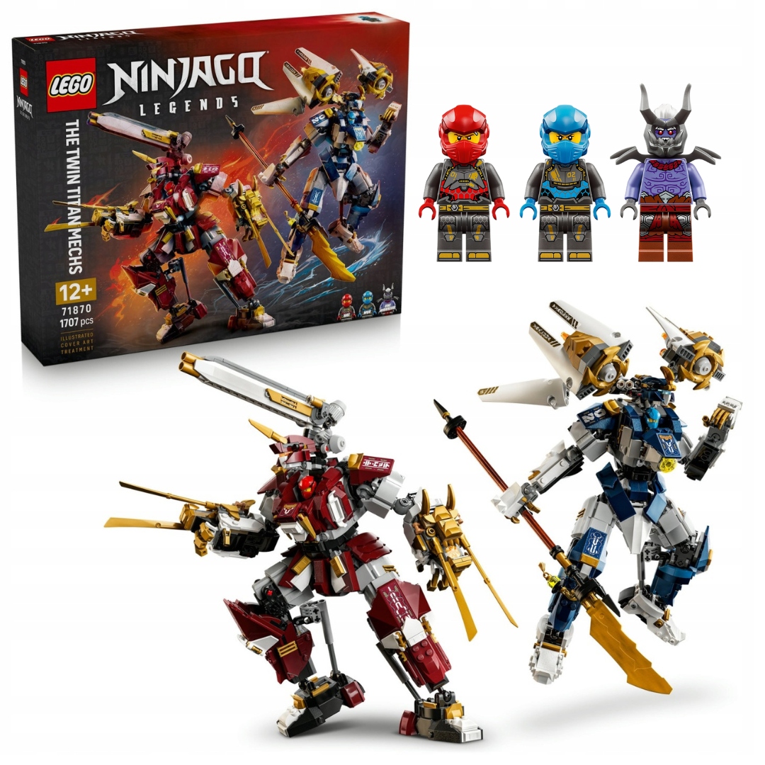 Lego Ninjago 71870 Dvojčatové titanové mechy pohyblivé figurky 2v1