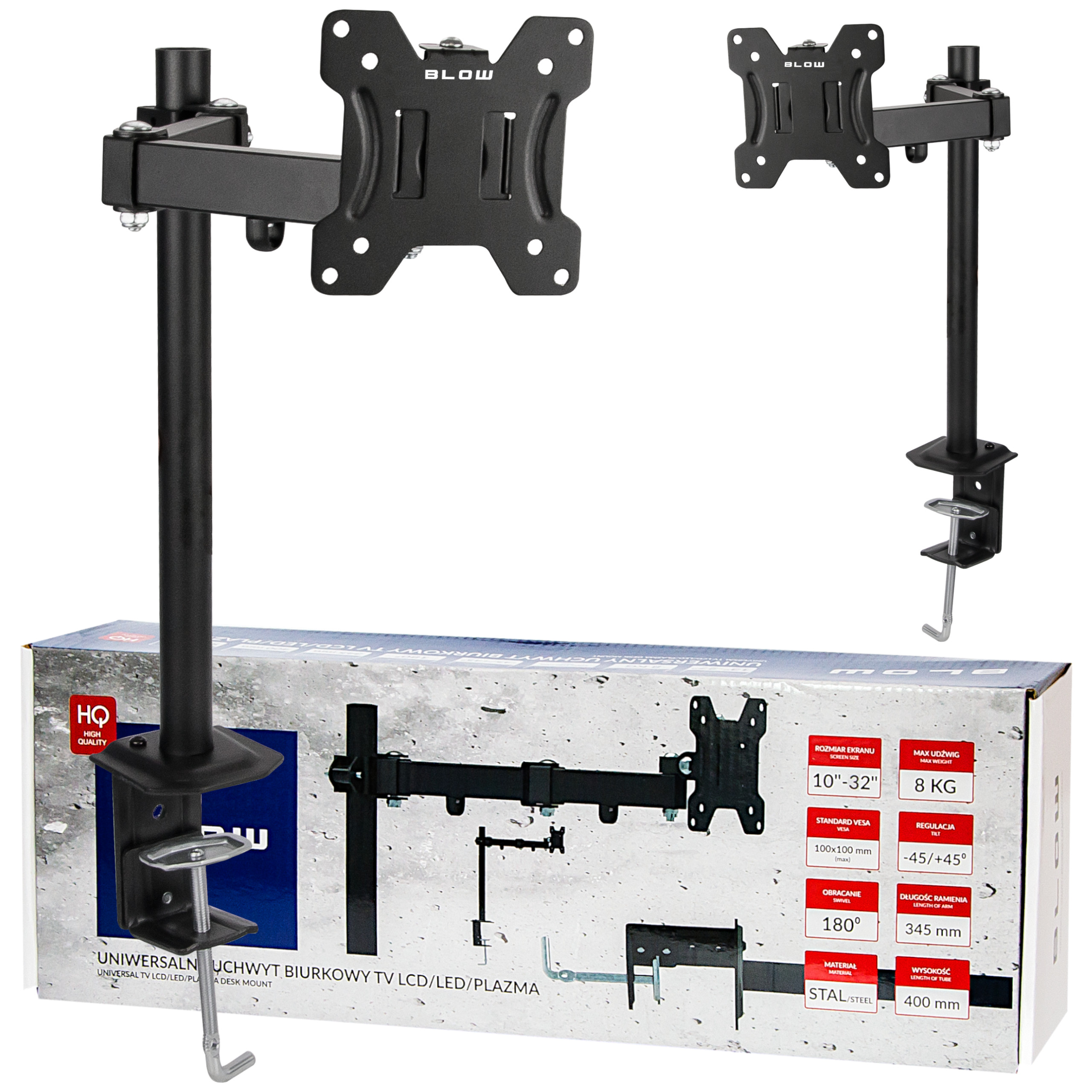 

Uchwyt Monitora Tv Biurkowy Obrotowy Led LCD 10-32