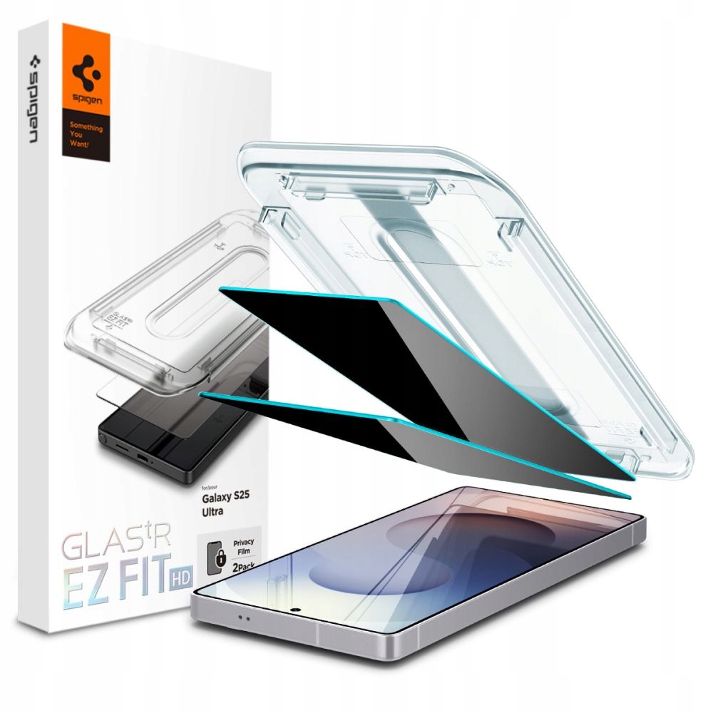 Szkło prywatyzujące do Samsung S25 Ultra Spigen Glas.tr ”ez Fit” Hd 2 szt