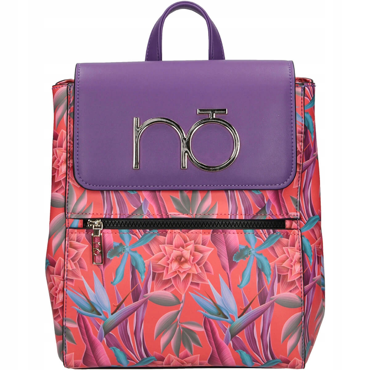 

Nobo duży plecak z klapką w tropikalny wzór