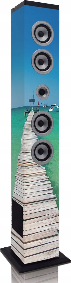 Věž-Tower Ices IBT-6 Usb Sd Bluetooth rádio Pilot 4 Reproduktory Subwoofer