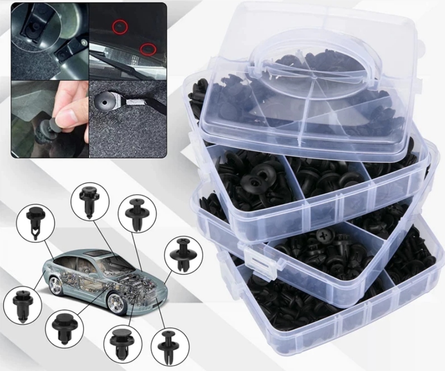 SPINKI SAMOCHODOWE DO TAPICERKI KOŁKI KLIPSY ZESTAW 625 SPINEK + ŚCIĄGACZ Producent części Memfis