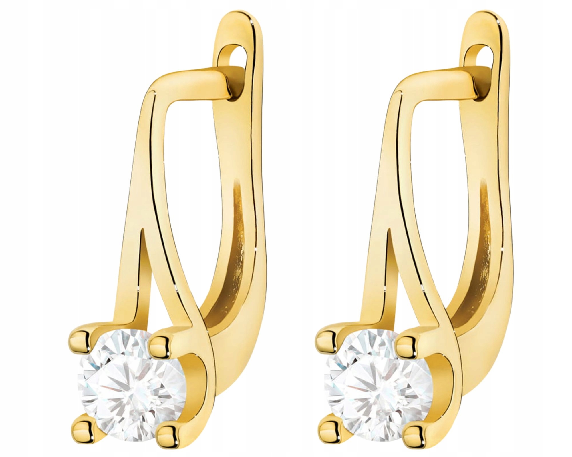 Zlaté náušnice s brilianty 0,40 ct, anglické zapínání