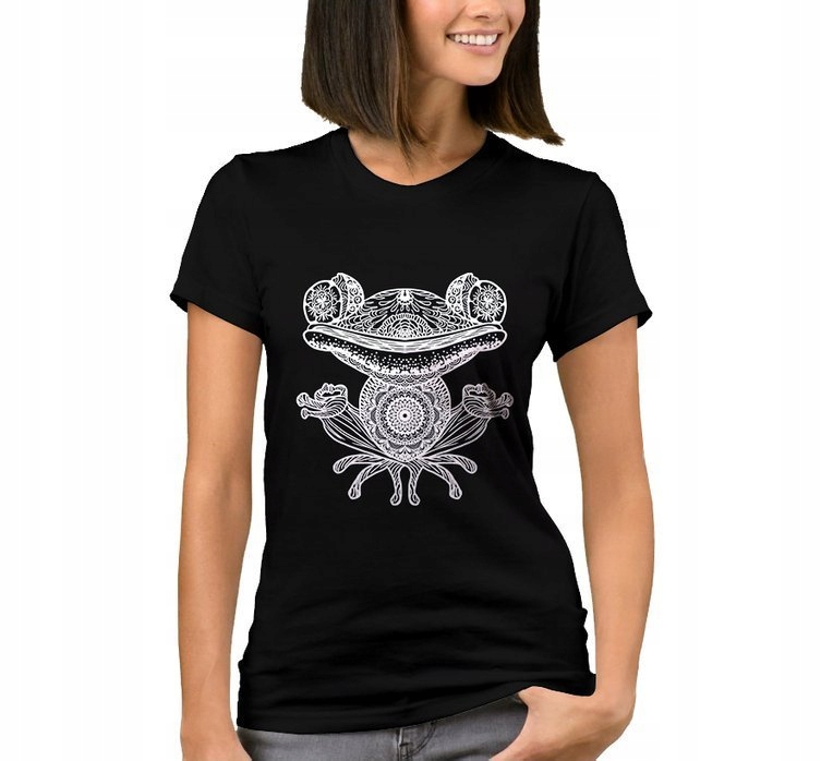 

Bluzka z Nadrukiem Yoga Joga Żaba Mandala M