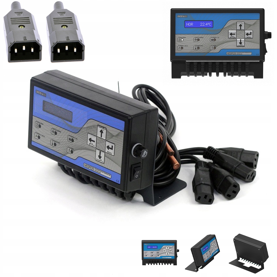 Sterownik do pieca, kotła z podajnikiem - NEGROS ( strefy czasowe, 2 pompy) EAN (GTIN) 5903672782029