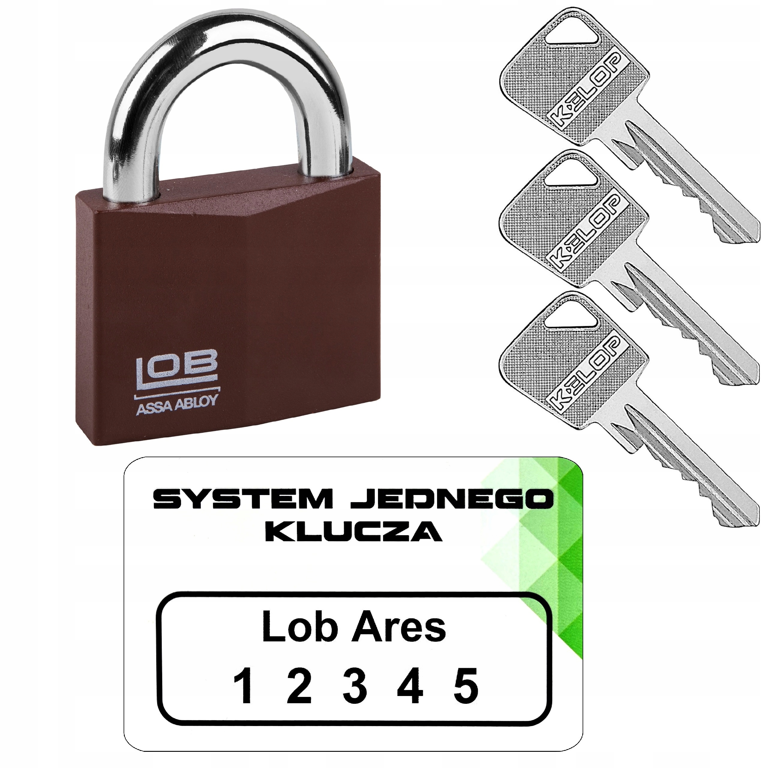 kłódka KW01 Lob Ares system jednego klucza