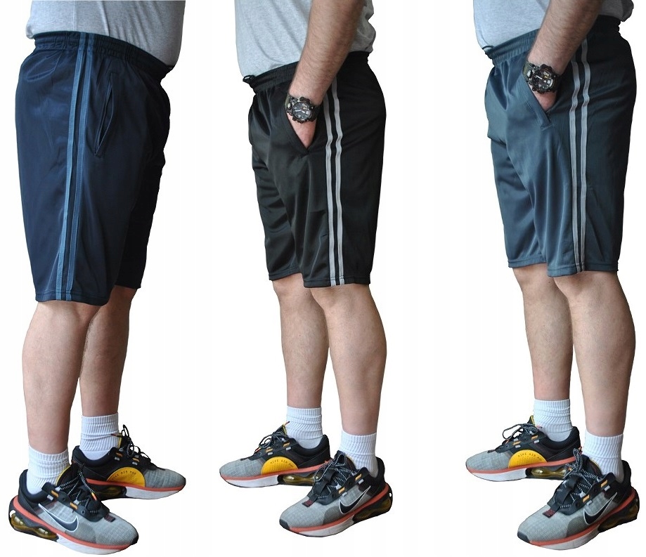 SPODENKI 3/4 ŚLISKIE pas115cm 3 KOLORY suwak r 3XL