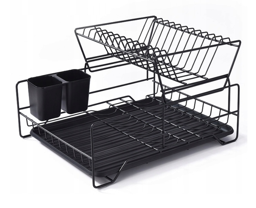 SUSZARKA DO NACZYŃ DWUPOZIOMOWA OCIEKACZ Z TACKĄ Materiał wykonania metal