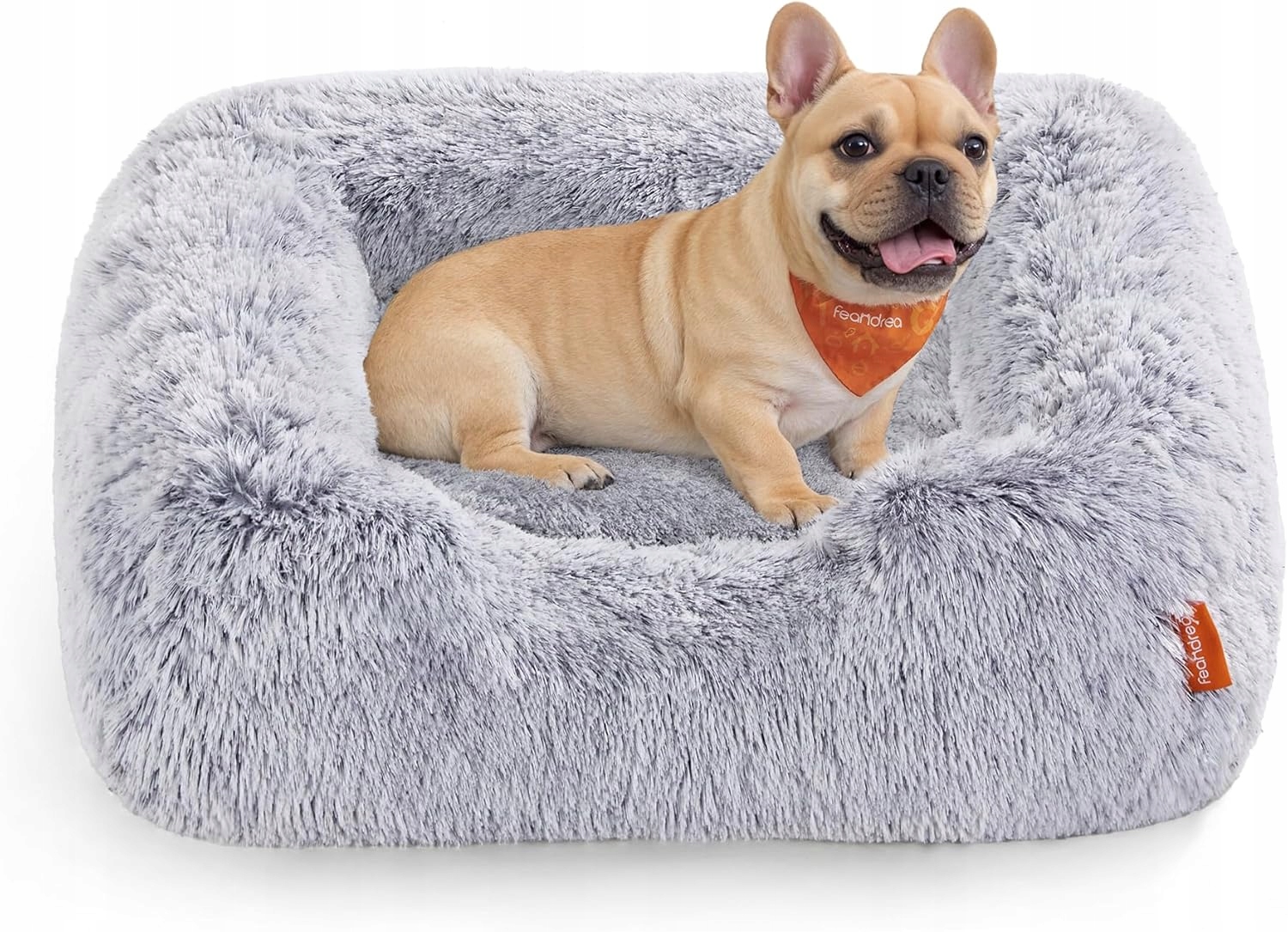 Levně Pelíšek pro psa, polštář, 70 x 55 x 18 cm, měkká výplň, Šedý Ombre