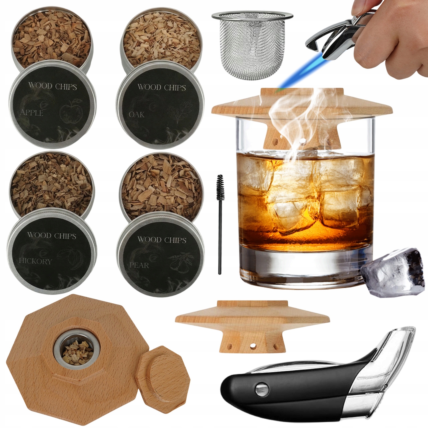 Sada Na Uzení Whisky Smoker Drewienka Drinků Dárek Pro Kluka
