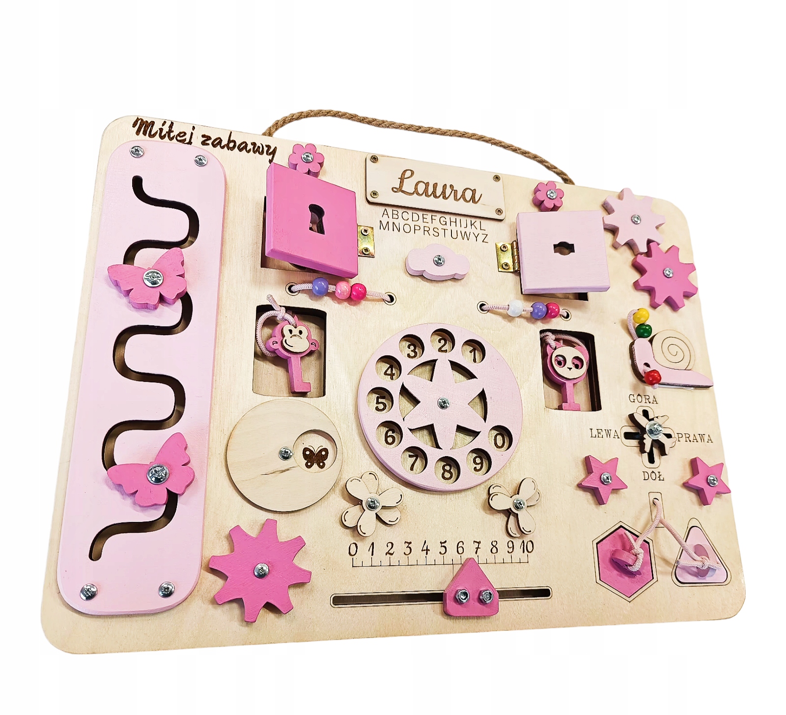 Tablica manipulacyjna różowe motyle ślimak Polska produkcja EAN (GTIN) 6922924043540