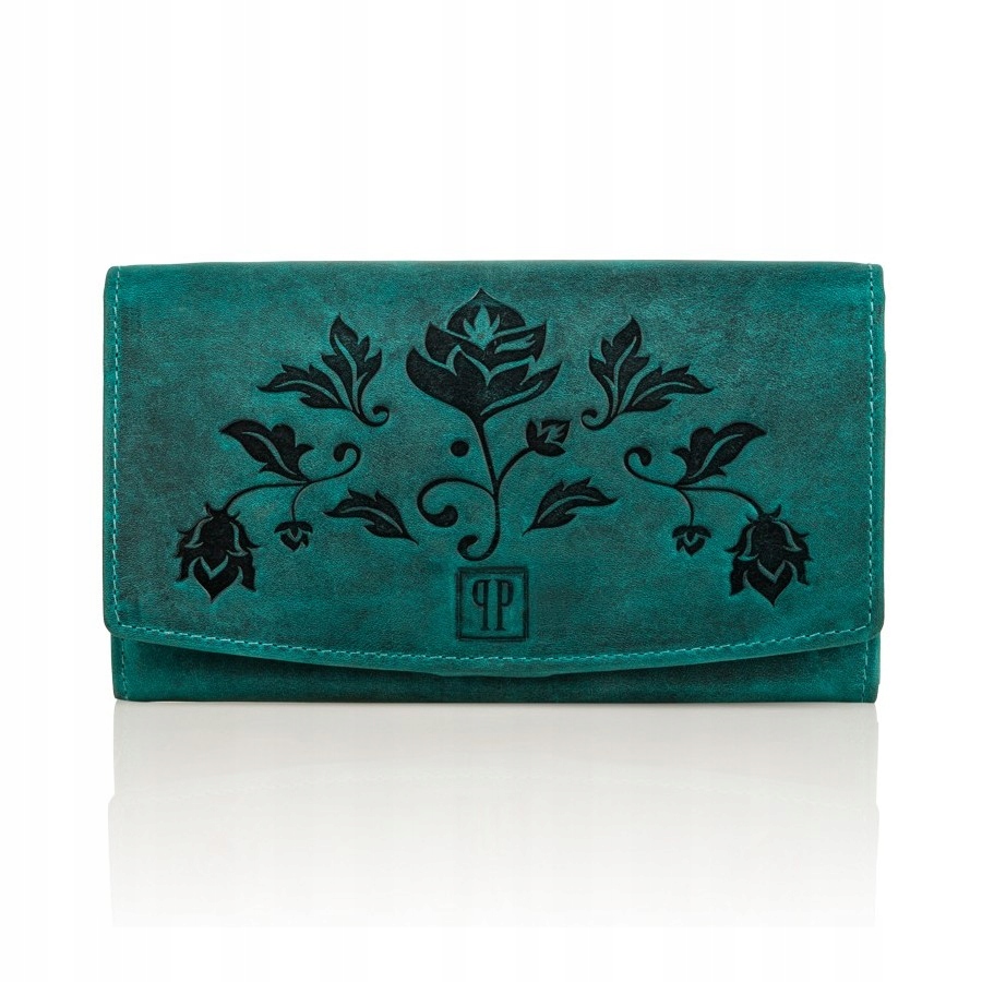 Portfel damski skóra natural zieleń Paolo Peruzzi Autoryzowany Sprzedawca